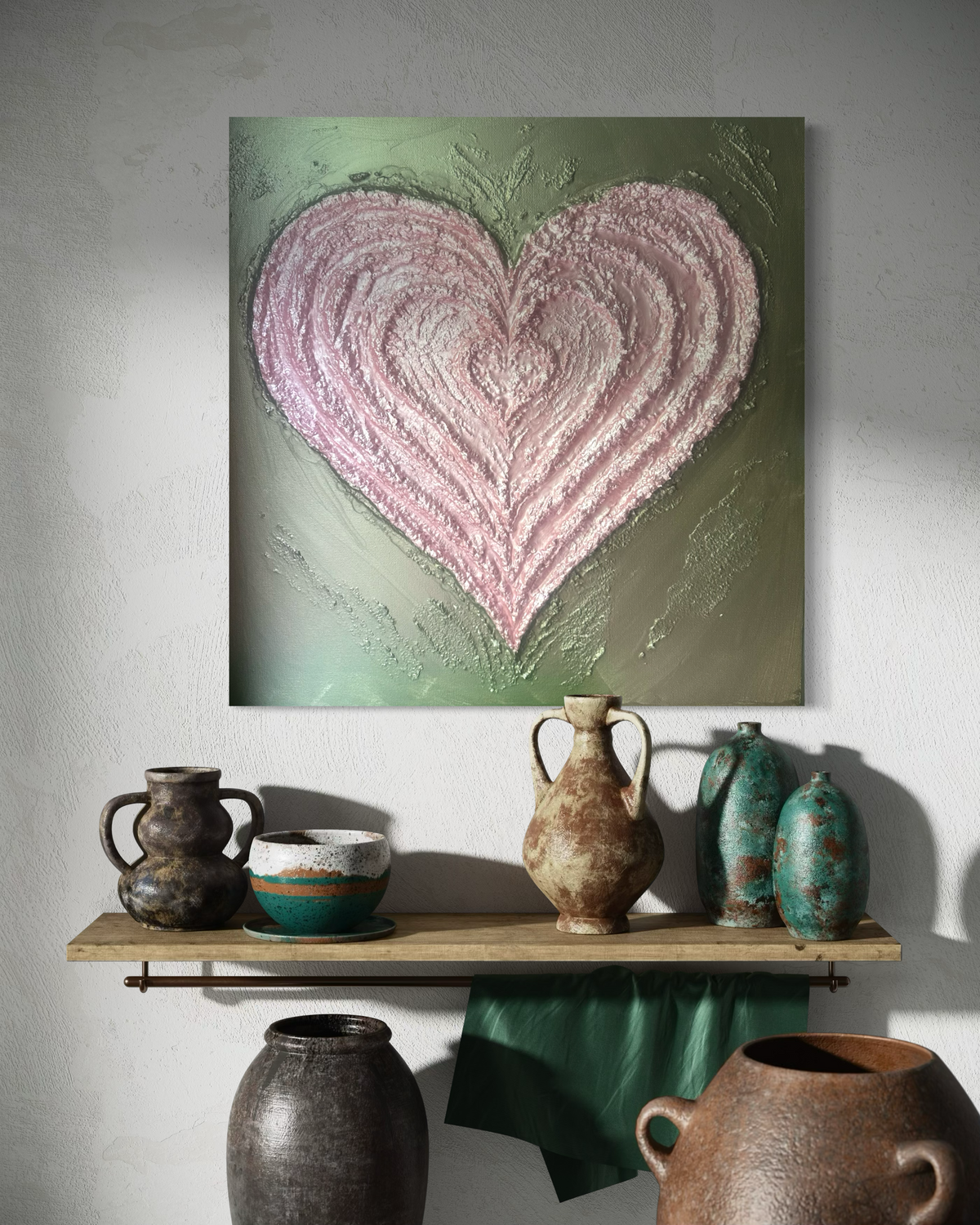 Rose Quartz Heart - Soft Pink
