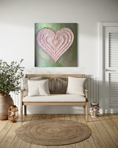 Rose Quartz Heart - Soft Pink