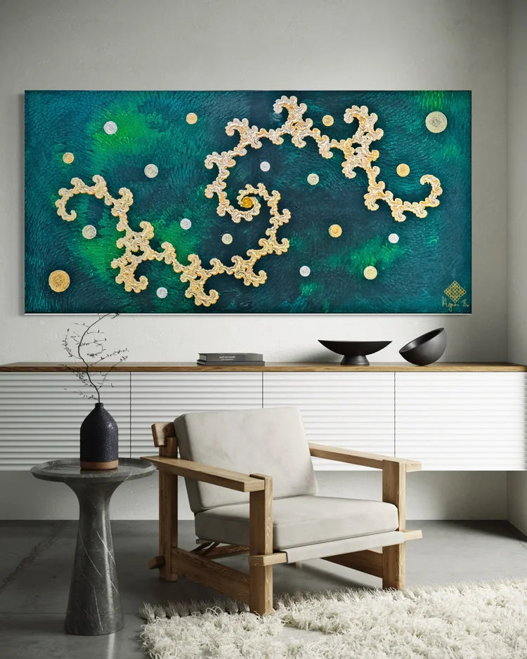 Emerald Golden Double Dragon