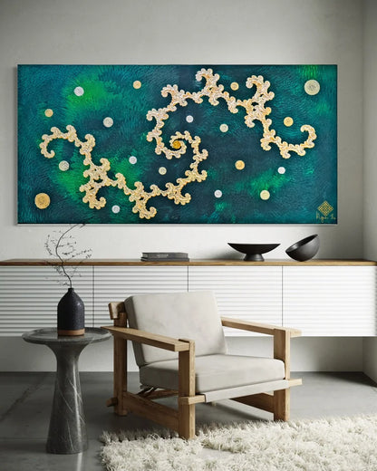 Emerald Golden Double Dragon