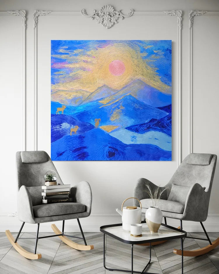 Three Sheep on a Mountain