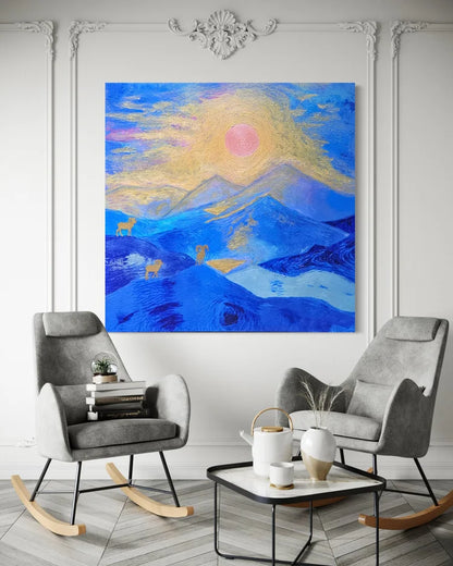 Three Sheep on a Mountain